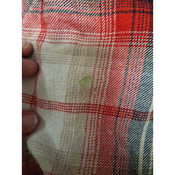 Columbia Flannel Button Up Shirt Red Plaid Casual Red Size XL Women's - Picture 7 of 7